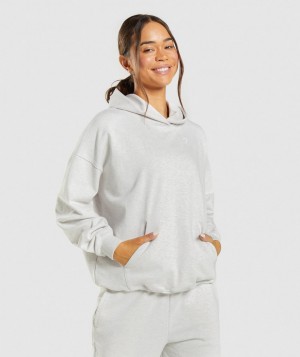 Gymshark Rest Day Sweats Hoodie Damen Weiß | WIF-548021