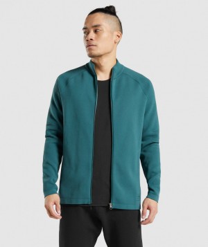 Gymshark Retake Full Zip Track Jacken Herren Dunkelgrün Schwarz | BRT-231745