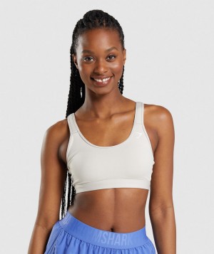 Gymshark Scoop Neck Sport BH Damen Grau | LUZ-037285