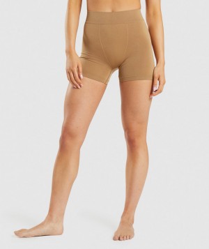 Gymshark Seamless Boxers Unterwäsche Herren Hellbraun | UPI-526108