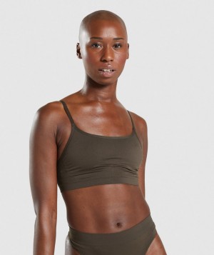 Gymshark Seamless Scoop Neck Bralette Unterwäsche Herren Braun | SQE-461259