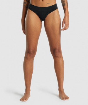 Gymshark Seamless Thong Unterwäsche Damen Schwarz | AWU-497136