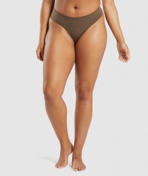 Gymshark Seamless Thong Unterwäsche Herren Braun | ZPS-139627