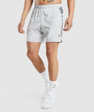 Gymshark Sport Stripe 7" Kurze Hose Herren Hellgrau | TBZ-746893