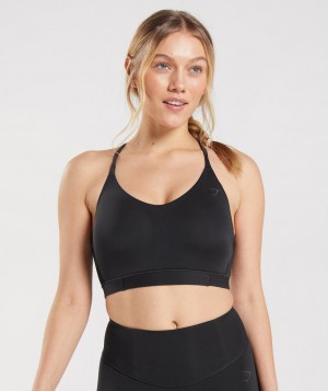 Gymshark Studio Sport BH Damen Schwarz | ULI-417935