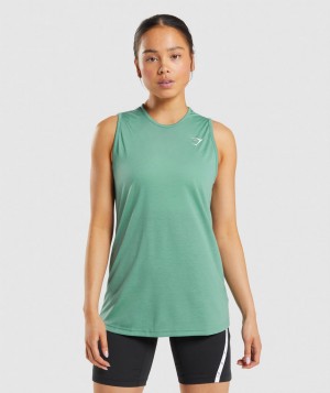 Gymshark Training Arm Muskelshirt Damen Grün | VTA-238065