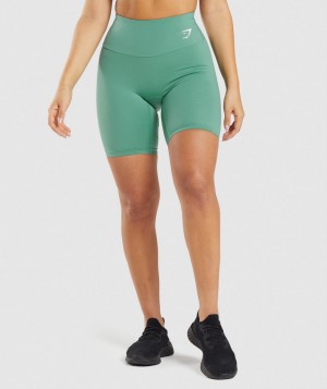 Gymshark Training Cycling Kurze Hose Damen Grün | TWM-719340