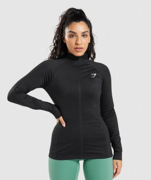 Gymshark Training Hoodie Damen Schwarz | AIK-032189