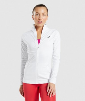 Gymshark Training Hoodie Damen Weiß | YOQ-712035