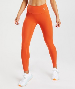 Gymshark Training Leggings Damen Rot | EMK-601238