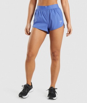 Gymshark Training Loose Fit Kurze Hose Damen Blau | PLJ-035267