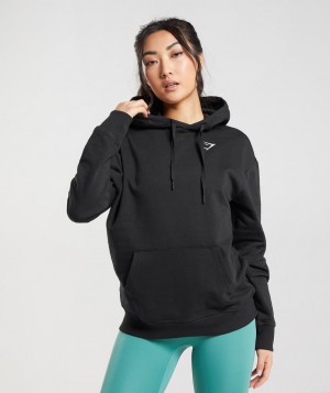 Gymshark Training Oversized Hoodie Damen Schwarz | YDA-275639