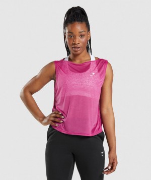 Gymshark Training Oversized Muskelshirt Damen Rosa | ENU-341982