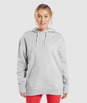 Gymshark Training Oversized Pullover Damen Hellgrau | XMI-863207