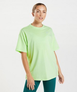 Gymshark Training Oversized T-Shirt Damen Grün | FSW-491736