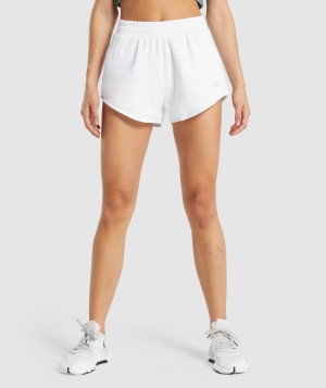 Gymshark Training Sweat Kurze Hose Damen Weiß | PHX-625807