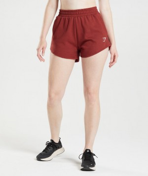 Gymshark Training Sweat Kurze Hose Damen Rot | ZQU-540812