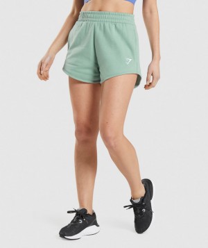 Gymshark Training Sweat Kurze Hose Damen Blau | QXJ-743612