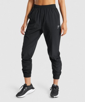 Gymshark Training Woven Jogginghose Damen Schwarz | HED-325871