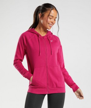 Gymshark Training Zip Hoodie Damen Rosa | JSN-576403