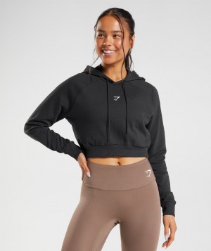 Gymshark Trainingped Pullover Damen Schwarz | SOD-938251