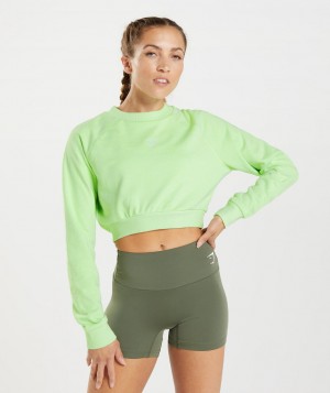 Gymshark Trainingped Sweater Pullover Damen Grün | QMX-012453