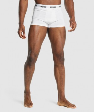Gymshark Trunk 2pk Unterwäsche Herren Weiß | FGZ-538720