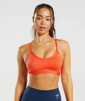 Gymshark V Neck Sport BH Damen Orange | PJG-541706
