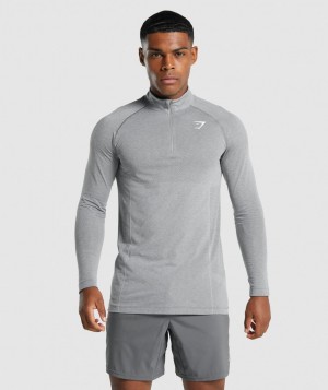 Gymshark Vital Light 1/4 Zip Pullover Herren Grau | QUN-168754