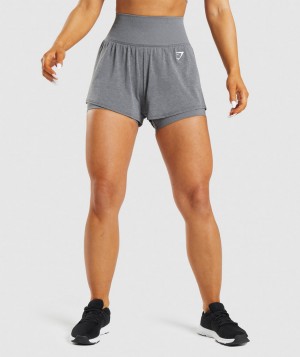 Gymshark Vital Seamless 2.0 2-in-1 Kurze Hose Damen bbbin | HRV-520891