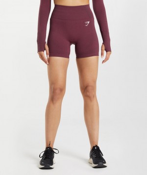 Gymshark Vital Seamless 2.0 Kurze Hose Damen Bordeaux | PFN-542836