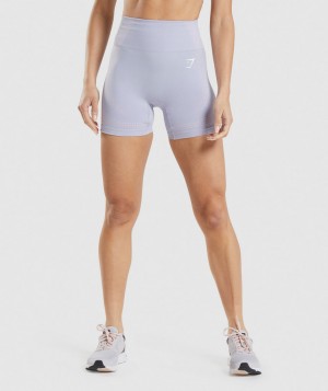 Gymshark Vital Seamless 2.0 Kurze Hose Damen Blau | SAY-109862