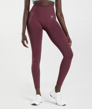 Gymshark Vital Seamless 2.0 Leggings Damen Bordeaux | ISQ-829564