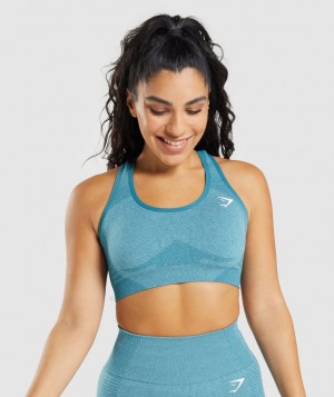 Gymshark Vital Seamless 2.0 Sport BH Damen Türkis | EWF-547968