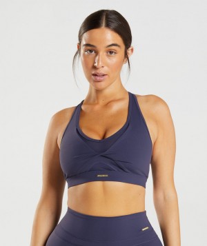 Gymshark Whitney Mesh Sport BH Damen Indigo Navy | DJQ-280174
