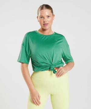 Gymshark Whitney Oversized T-Shirt Damen Grün | KHA-901267