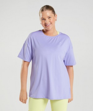 Gymshark Whitney Oversized T-Shirt Damen Lila | RHF-153762
