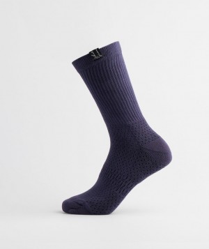 Gymshark Whitney Tab Crew 1pk Socken Herren Indigo Navy | TCR-742965